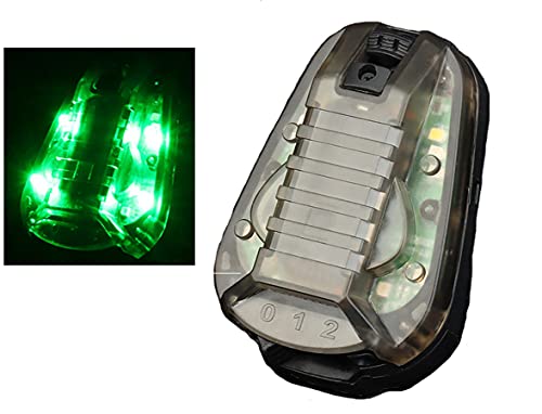 JOYASUS Taktische Helmlampe, wasserdicht, Airsoft-Helm, grün-rot, Stroboskop-Signal-Lichter (schwarz (OD Light)) von JOYASUS