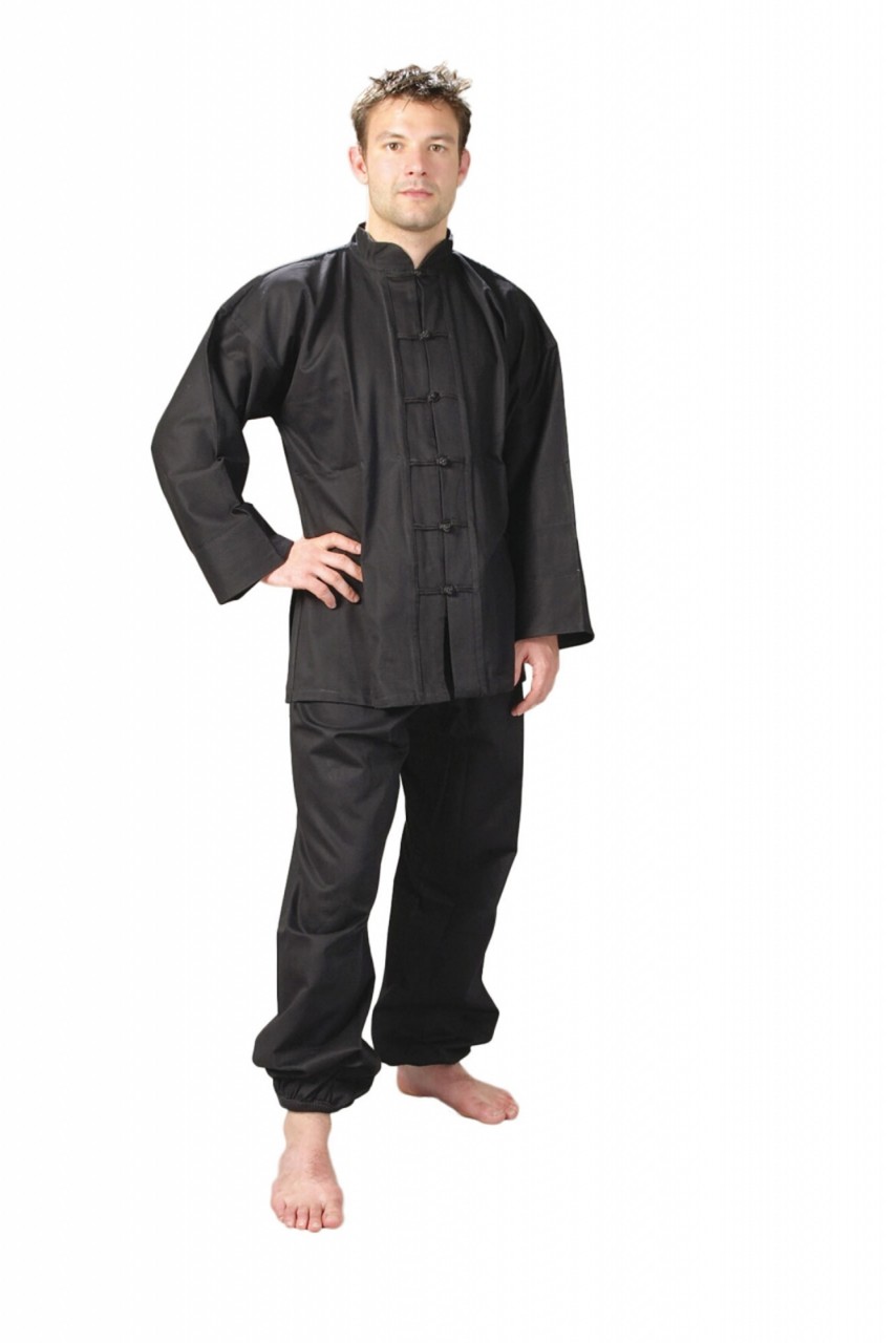 Ju-Sports Kung Fu Anzug schwarz, Baumwolle von JU - SPORTS