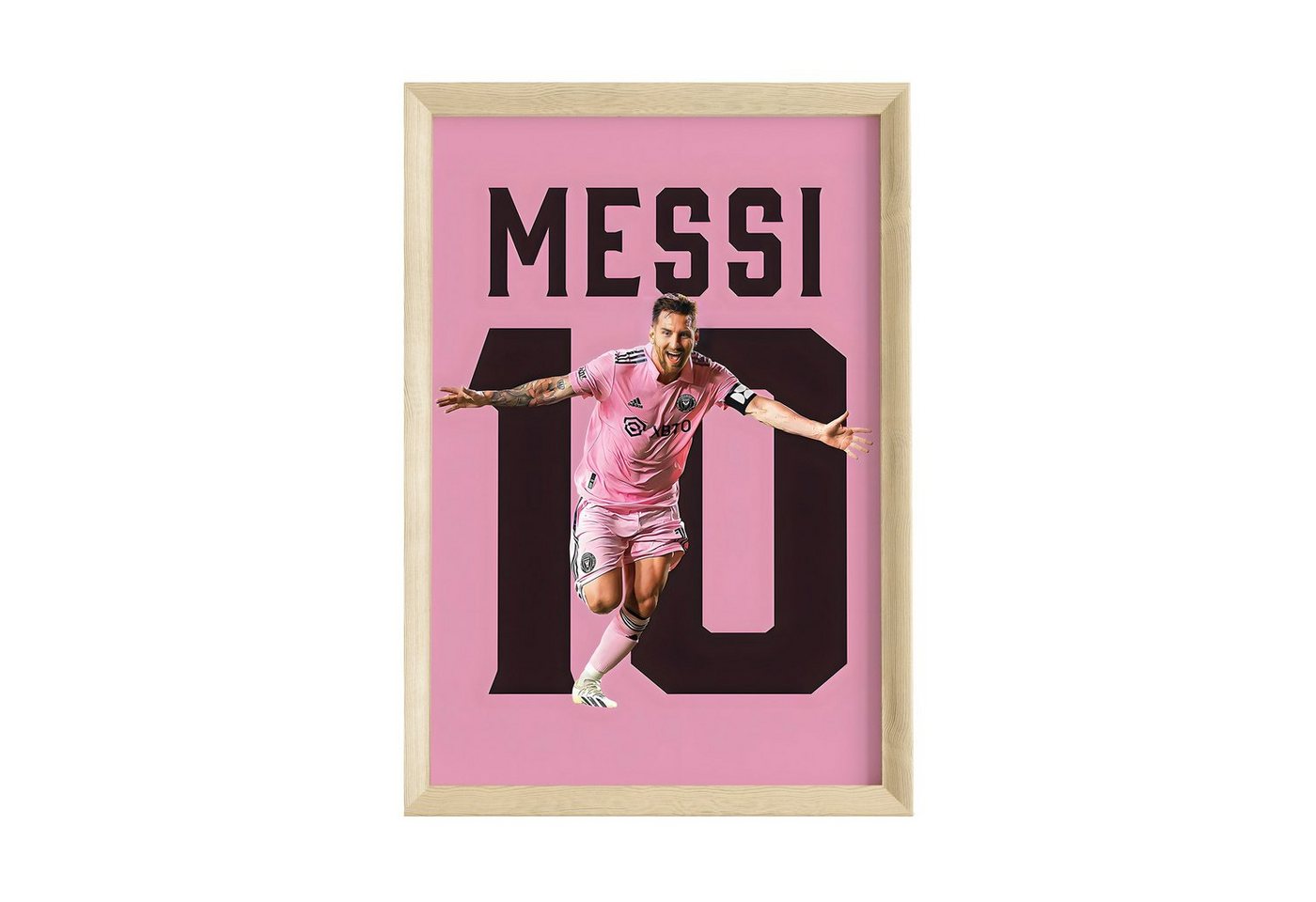 JUSTGOODMOOD Poster Premium ® Lionel Messi Tor Jubel · Fußball · ohne Rahmen von JUSTGOODMOOD