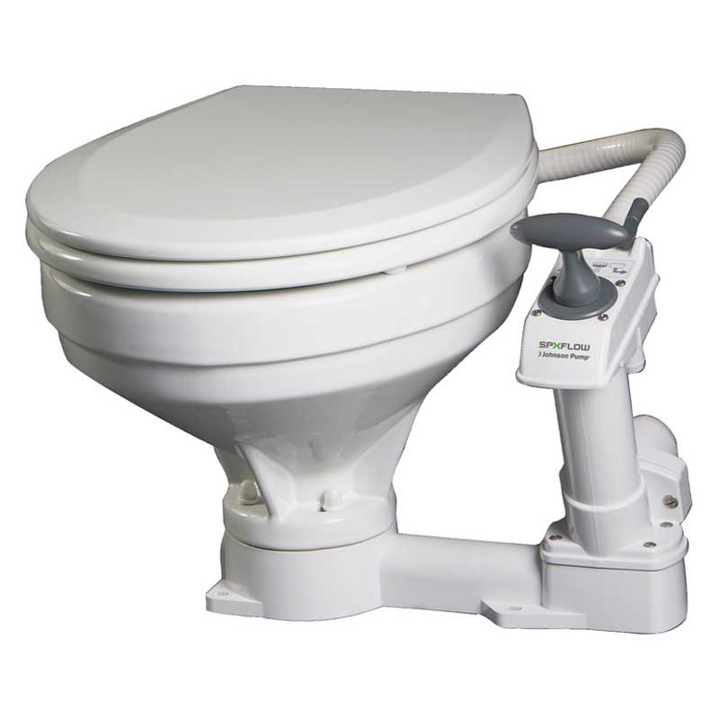 Johnson Pump Comfort Manual Toilet Silber 38.1 x 48.3 x 50.8 cm von Johnson Pump