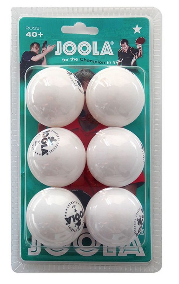 Joola Tischtennisball Rossi 40+ 1* 6 Stück weiß, Tischtennis Bälle Tischtennisball Ball Balls von Joola