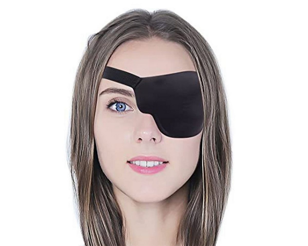 Juoungle Bandage Augenpflaster Erwachsene, Linke Augenklappe, Verstellbare, Schwarz von Juoungle