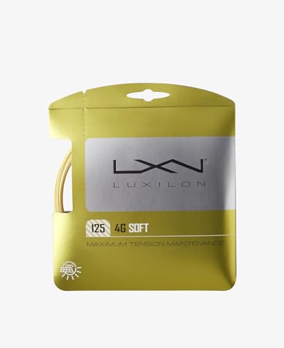 Just Tennis Luxilon 4G Saiten-Set – alle 2024 Stile und Farben (4G Soft 125, Gold) von Just Tennis