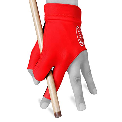 KAMUI Billardhandschuh QuickDry für linke Hand, Rot (L) von KAMUI