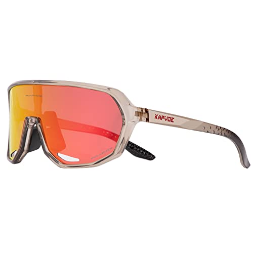 KAPVOE Fahrradbrille Sportbrille Baseball Sonnenbrille Polarisiert Herren Damen MTB Brille Radbrille Rennrad Radsport Laufen Golf Angeln von KAPVOE
