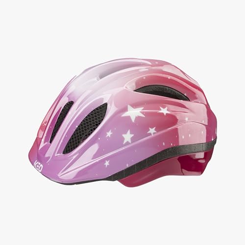 KED Kids Youth Meggy III Trend Fahrradhelm, Stars Soft Pink Glossy, XS (44-49cm) von KED