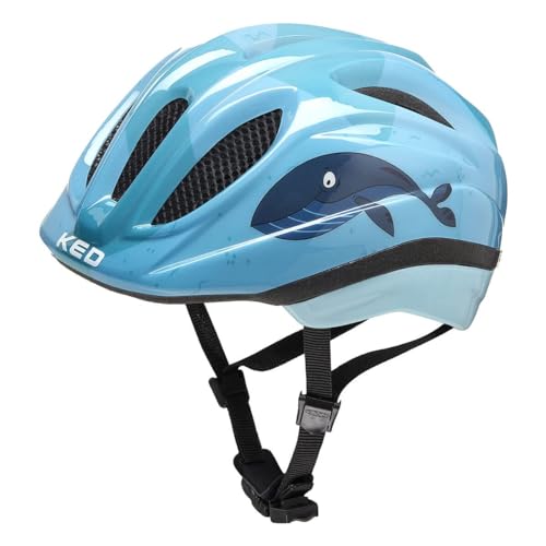 KED Kids Youth Meggy III Trend Fahrradhelm, Whale Glossy, XS (44-49cm) von KED
