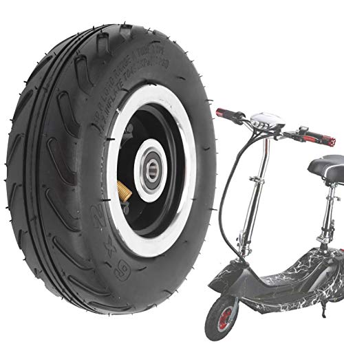 KELFEEAO 160 Mm Rollerräder, 6 X 2 Luftrad, Aufblasbarer Luftreifen Mit Nabe aus Aluminiumlegierung, Starker Halt Für Elektroroller von KELFEEAO