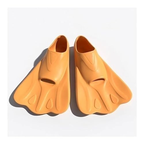 Tauch-Flip-Flops, verstellbare Herren- und Damen-Freistil-Tauch-Trainingsschuhe, Silikon-Flip-Flops ( Color : Orange , Size : M 38-39 ) von KIKYKUBBLETASW