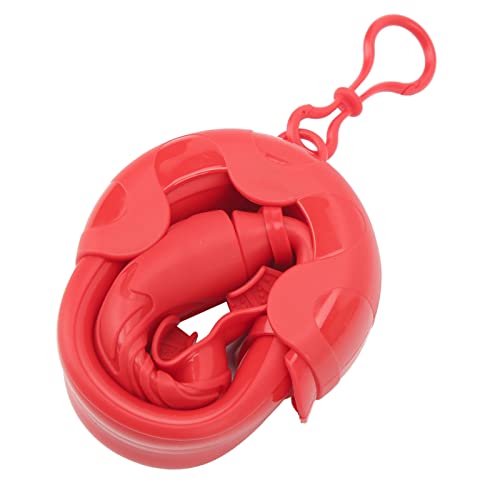 KIMISS Trockenschnorchelschlauch für Erwachsene und, Tragbares Vollsilikon-Schnorchelgerät für das Schwimmtraining mit Aufbewahrungsbox (Rot) von KIMISS