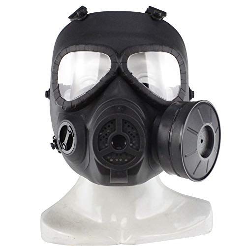KODENOR Airsoft Taktische Maske Anti-Nebel PC. Objektivschutzmasken Einzelventilmask-Gasmaske BB. Gun Paintball Shooting Games Equipment (Color : MA-27-BK) von KODENOR