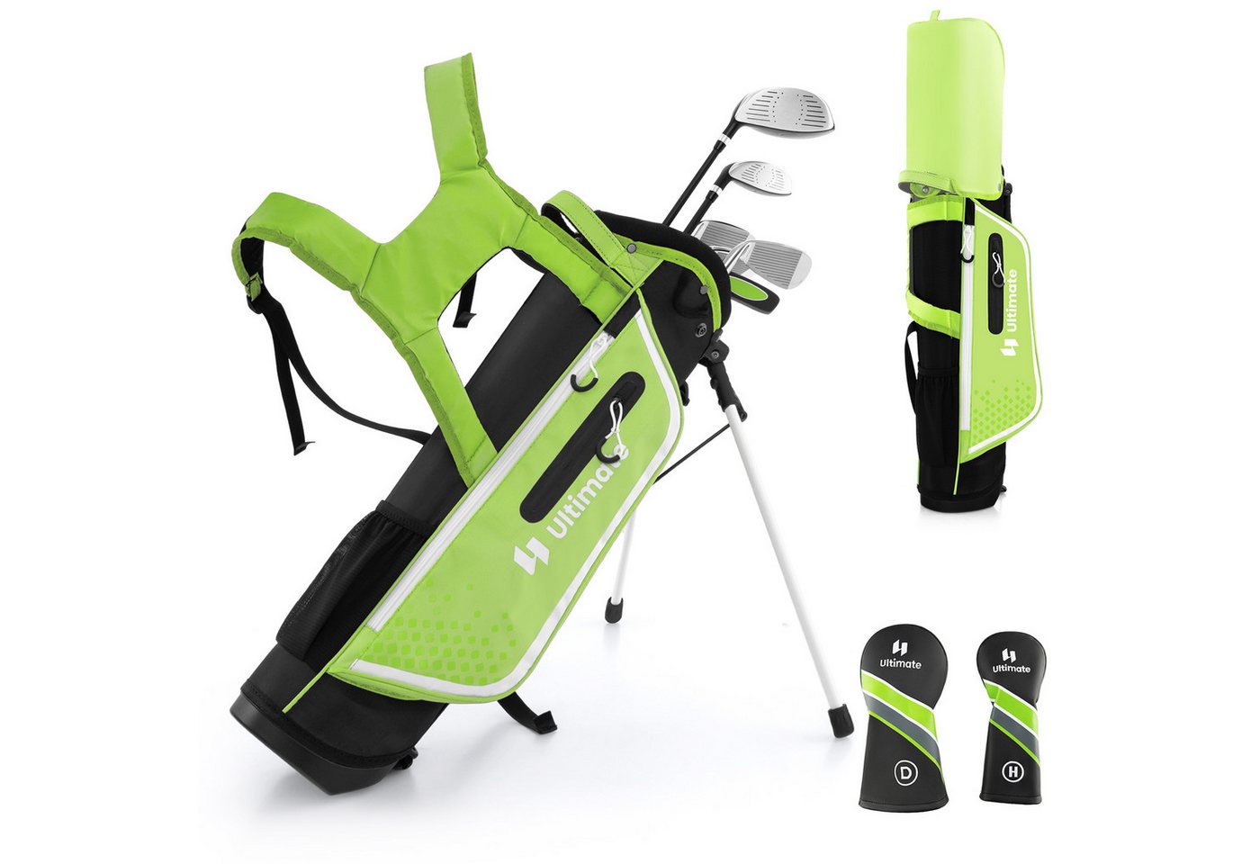 KOMFOTTEU Golfschläger + Golfbag, mit 300CC Driver, für Kinder von 11-13 Jahren von KOMFOTTEU