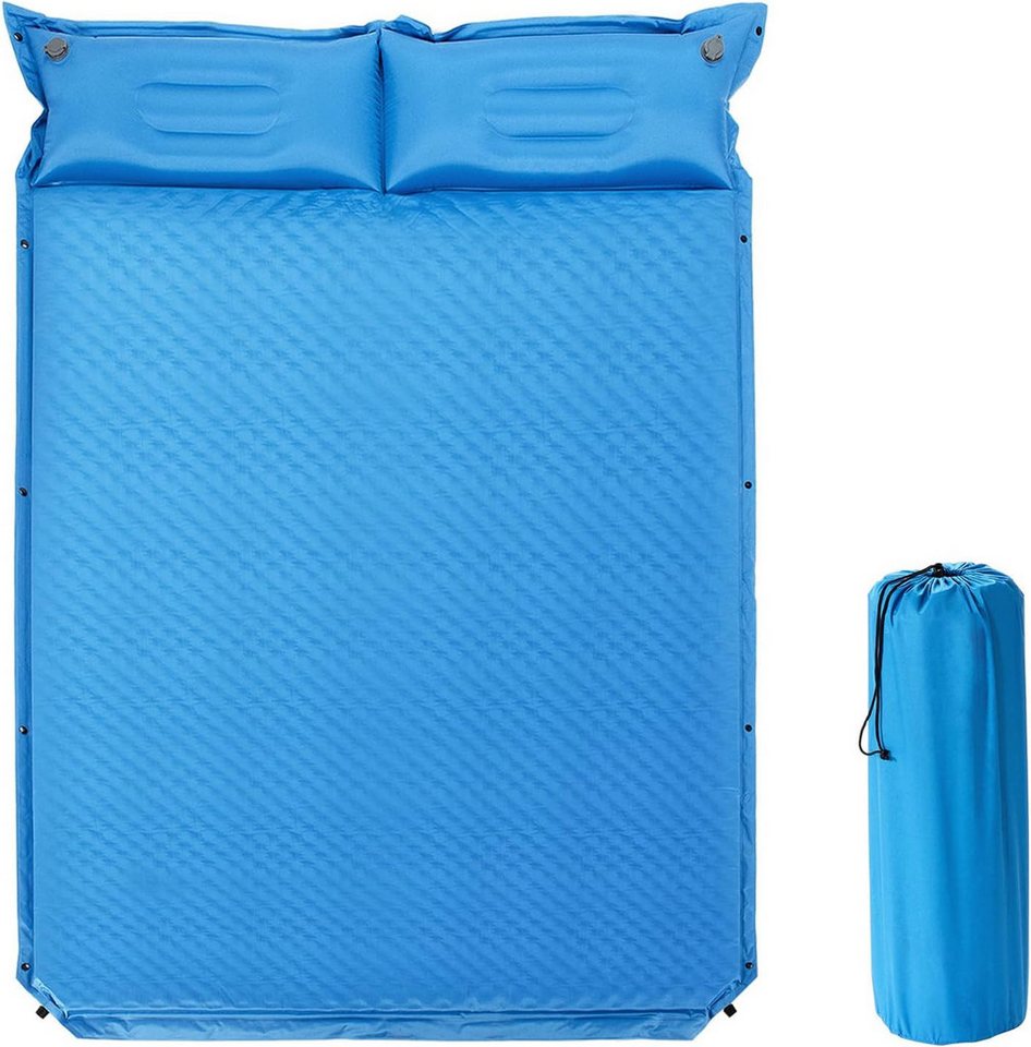KOMFOTTEU Isomatte Schlafmatte Selbstaufblasend, Campingmatte für 2 Personen, mit Kissen, 186 x130 cm von KOMFOTTEU