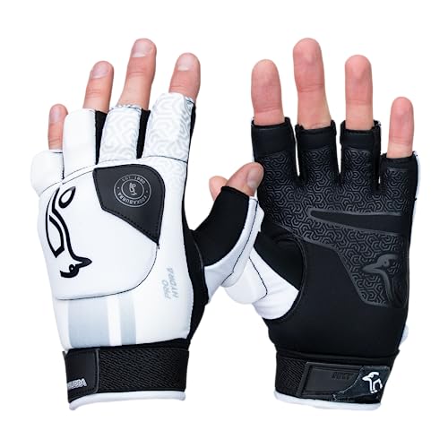 KOOKABURRA Pro Hydra Hockey-Handschuhe – Weiß – L L/H von KOOKABURRA