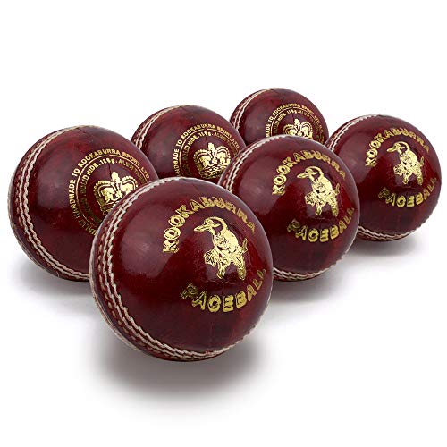 Kookaburra Paceball Cricketball, 135 g, Rot, 6 Stück von KOOKABURRA