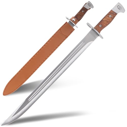 KOSxBO® CCCP 47 XXL Bajonett Messer Länge 51 cm mit Holster für Jäger - Angler - Camper - Prepper - AK Russland Schwert Fans - von KOSxBO