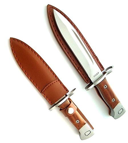 KOSxBO® Outdoormesser CCCP Messer - 26cm - Abfangmesser - Gürtelmesser - Bajonett - Angelmesser - taktisches Messer - Hunting Knife- Inklusive Gürteltasche von KOSxBO