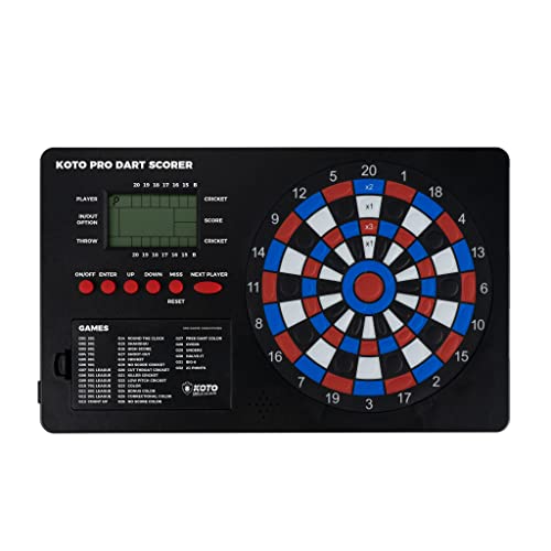 KOTO Pro Dart Scorer, Elektronische Touch Pad Dart Scorer Punktzähler, Für 8 Spieler, 32 Spiele und Über 590 Variationen, Digitaler Dartzähler von KOTO darts