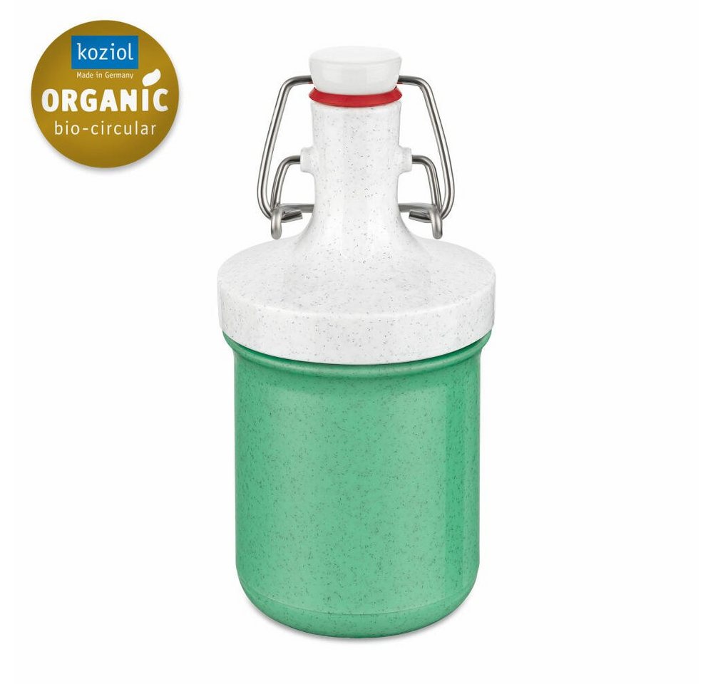 KOZIOL Trinkflasche Plopp To Go Mini Organic Apple Green, 200 ml, mit Bügelverschluss von KOZIOL