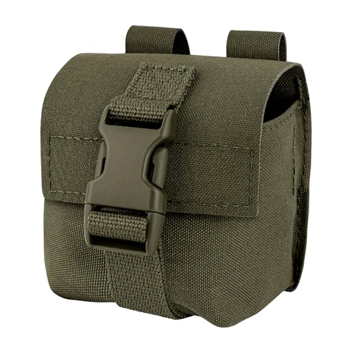Taktische Grenade Pouch, Nylon Militär Kompakt MOLLE EDC Handschuhtasche Handgranaten Tasche für M67, M33, M69 (Ranger Green) von KRYDEX GEAR