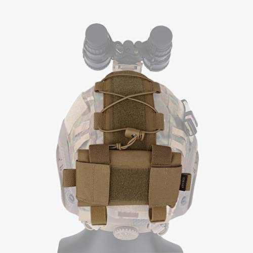 KRYDEX GEAR Taktische Helm Batterie Tasche, Gegengewicht Tasche Ausgleichsgewicht Tasche mit Klettverschluss für MK1 Taktische Helme (Kojotenbraun) von KRYDEX