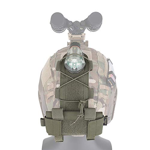KRYDEX GEAR Taktische Helm Batterie Tasche, Gegengewicht Tasche Ausgleichsgewicht Tasche mit Klettverschluss für MK1 Taktische Helme (Ranger Grün) von KRYDEX