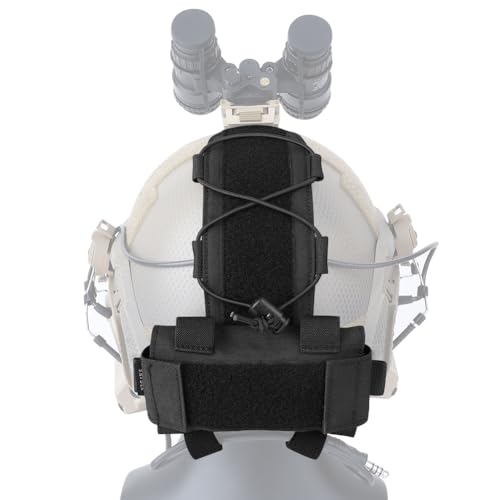 KRYDEX Taktische Helm Batterie Tasche, Gegengewicht Tasche Ausgleichsgewicht Tasche mit Klettverschluss für MK1 Taktische Helme (Schwarz) von KRYDEX