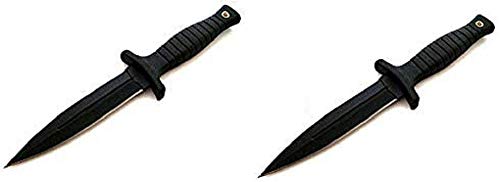 KS-11 2er Set Dolch als Jagdmesser – Angelmesser – 440 Klinge - Gesamtlänge ca. 23 cm – Inclusive Holster mit Gürtelclip ideal als Tactical Hunting Knife – Gürtelmesser- Dagger - Stiefelmesser von KS-11