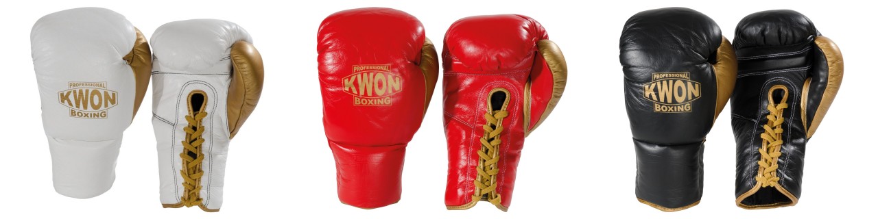 KWON Profi Boxhandschuhe Leder mit Schnürung von KWON KG