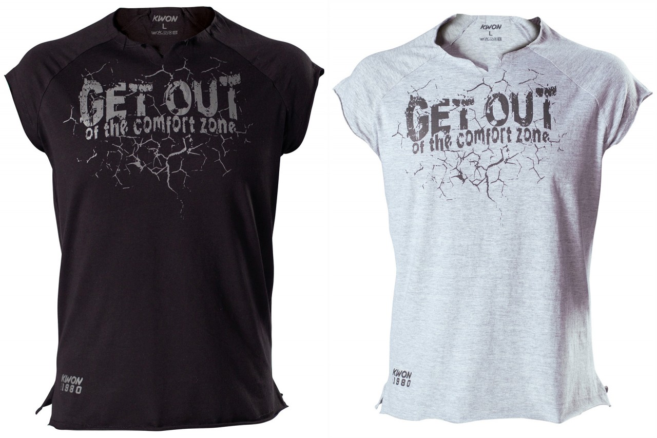 KWON T-Shirt Get out (grau & schwarz) von KWON KG