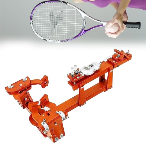 Badmintonschläger Bespannungsmaschine mit Digitalanzeige Badminton Racket String Threading Maschine 6-Punkt Feste Badmintonschläger Saitenmaschine für DIY-Squash-, Tennis von KYZTMHC