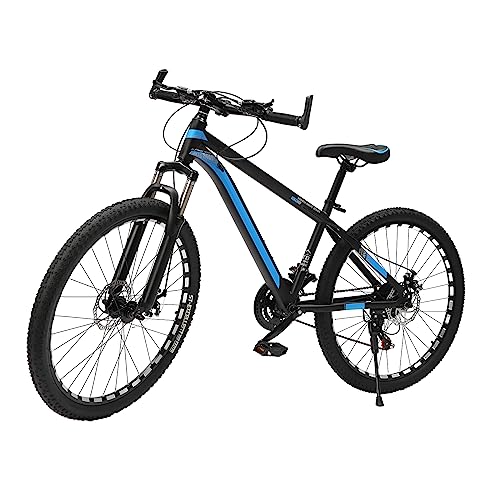 Kaibrite 26" Mountainbike Fahrrad Fully MTB 21-Gänge Geschwindigkeit Jugendrad Bike Scheibenbremsen Vollfederung für Damen & Herren (Schwarz Blau) von Kaibrite