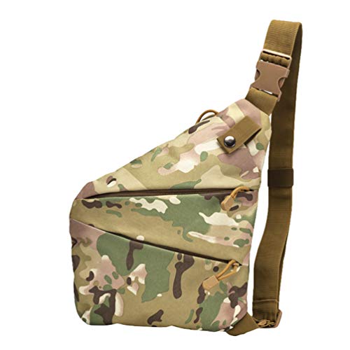 Kaiyei Militär Brusttaschen, Tactical Schultertaschen Crossbody Army Multi-Tasche Wasserdicht 800D Oxford Camouflage für Herren Damen Outdoor Radfahren Reisen Wandern CP Camo von Kaiyei