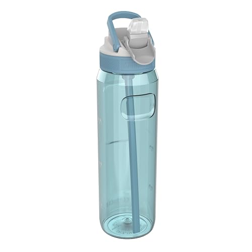 Kambukka Trinkflasche mit Strohhalm - Modell LAGOON ARCTIC BLUE - 1000 ML - Wasserdicht - Flecken- und Geruchs-resistent - Langlebig und stoßfest - Spülmaschinenfest – Trinkflasche mit Strohhalm von Kambukka