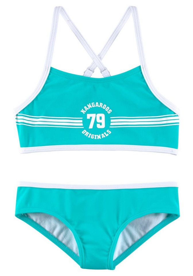 KangaROOS Bustier-Bikini Sporty mit sportlichem Frontdruck von KangaROOS