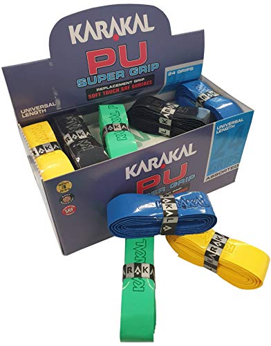 KARAKAL - PU Super Grip - selbstklebendes Griffband für Badminton, Squash, Tennis, Hockeyschläger oder Eisstock - Multi Colour 5er von Karakal