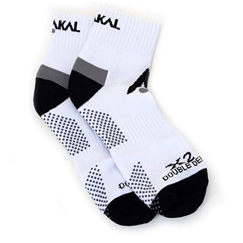 Karakal 2 Herren-Knöchel-Socken mit 7–13, weiß/schwarz von Karakal