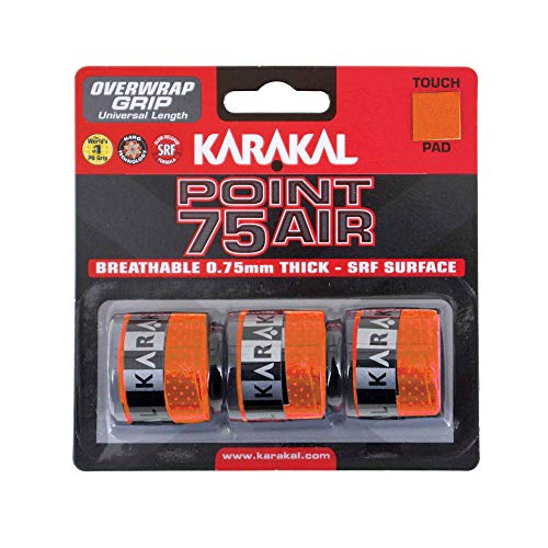 Karakal Point 75 Air Outdoorzelt Grip – Pack von 3 Orange orange von Karakal
