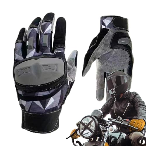 Kazuko Handschuhe für Motorrad,Motorradhandschuhe für Herren, Straßenrenn-Motorradhandschuhe, rutschfeste Motocross-Handschuhe, Vollfinger-Reithandschuhe mit Touchscreen, atmungsaktiv für Männer und von Kazuko