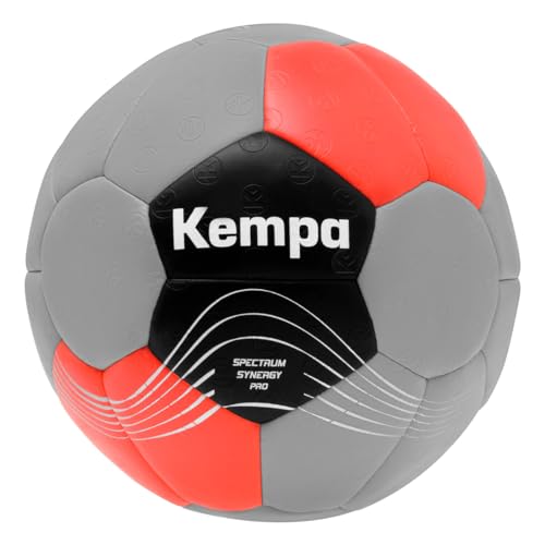 Kempa Erwachsene Spectrum Synergy Pro Handballball, gris Froid/Rouge Chaud, 3 von Kempa