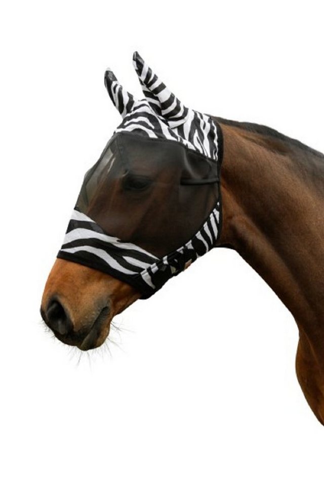 Kerbl Pferde-Fliegendecke Kerbl Fliegenschutzmaske Zebra mit Ohrenschutz 326115 von Kerbl