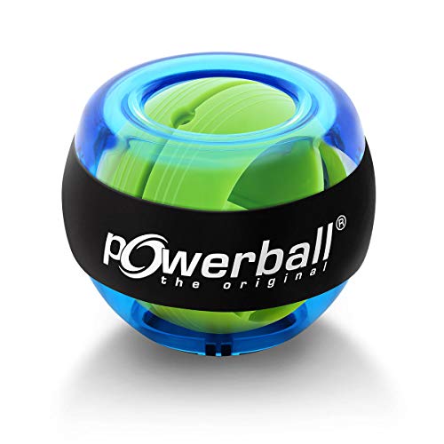 Powerball Basic, gyroskopischer Handtrainer, transparent-blau, das Original von Kernpower, Tennis von Powerball