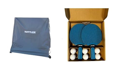 KETTLER Sparpaket Cover + Outdoor: Tischtennisschläger-Set Outdoor + Abdeckhaube (grau) von KETTLER