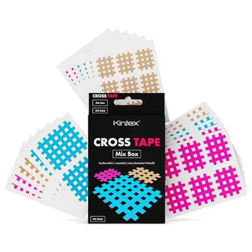 Kintex Cross Tape, Mix Box, 102 Gitterpflaster gemischt, Cross Tapes, Akupunkturpflaster, Gittertape, Tape Pflaster, Kinesiologie Tape, Crosstapes von Kintex
