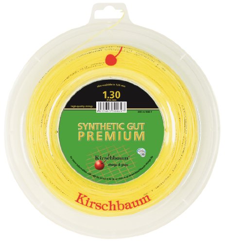 Kirschbaum Spule Synthetik gut Premium Tennissaiten, SGP125-200, Natur, 1.25mm/17-Gauge von Kirschbaum