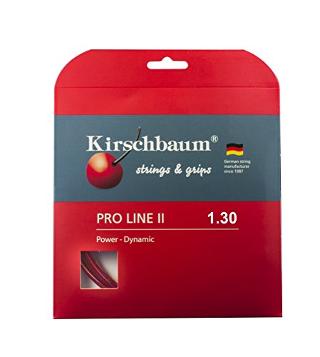 Kirschbaum Unisex – Erwachsene Pro Line 2 Tennis-Saite, rot-rot, 1,25 mm x 12 m von Kirschbaum