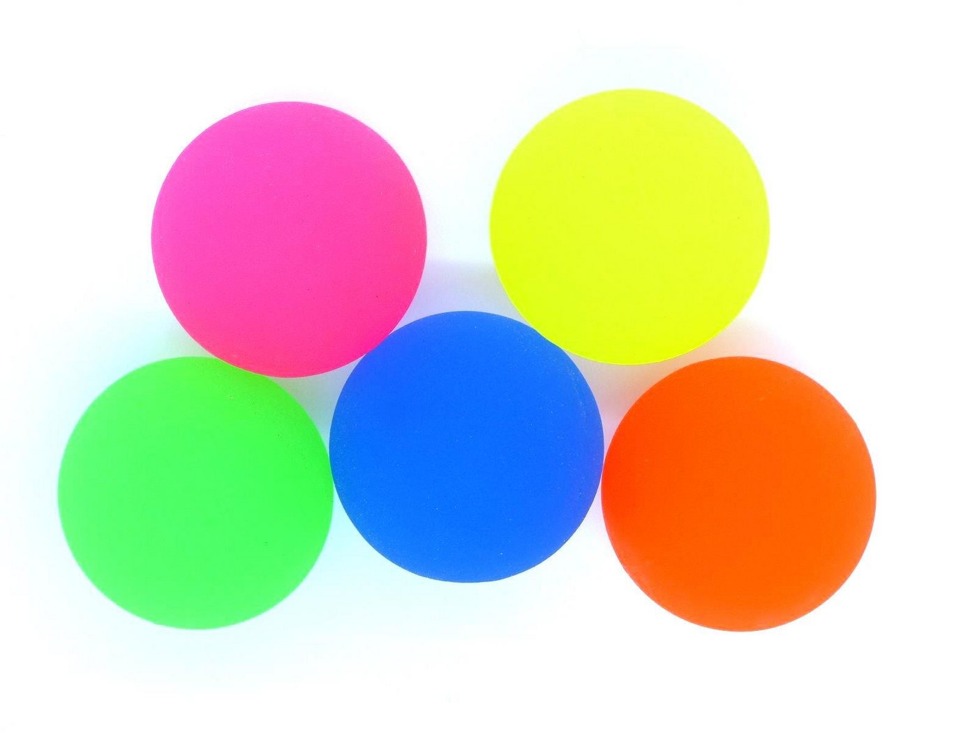 Kögler Flummi 5 x XL Flummi Ball neon Springball gelb, blau, pink, grün, orange 60mm von Kögler