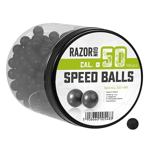 Präzisions-Paintball mit RazorGun: 500 Gummikugeln Kaliber .50 für Umarex HDR50 HDP50 Airsoft Luftgewehr von Kolba