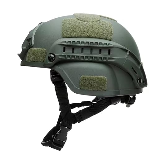 Koyheng Taktischer Mich 2000-Helm, Verstellbarer ACH-Airsoft-Helm mit Gehörschutz, vorderer NVG-Halterung und Seitenschiene von Koyheng