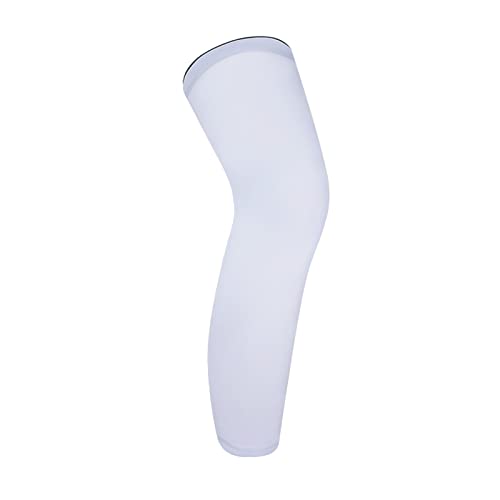 Kripyery 1 x Kniebandage, Knie-Kompressions-Ärmelstütze für Männer und Frauen, schweißabsorbierende elastische Knieschoner Beinmanschette zum Laufen, Wandern Weiß 2XL von Kripyery